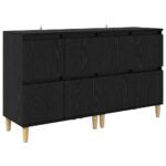 vidaXL Komody 2 pcs Čierny dub 60 x 35 x 70 cm Kompozitné drevo – Obrázok 5