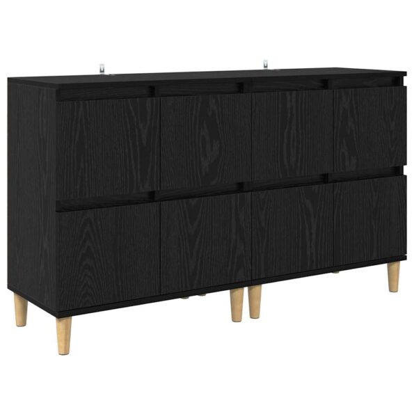 vidaXL Komody 2 pcs Čierny dub 60 x 35 x 70 cm Kompozitné drevo – Obrázok 5