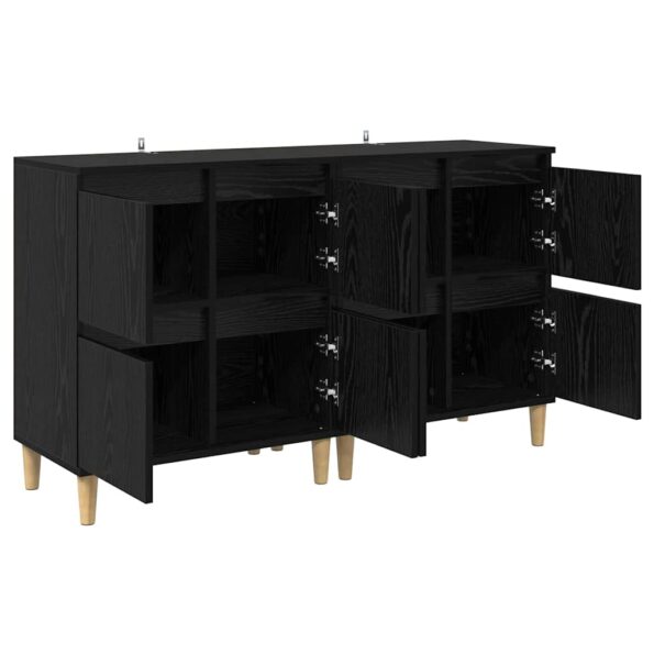 vidaXL Komody 2 pcs Čierny dub 60 x 35 x 70 cm Kompozitné drevo – Obrázok 6