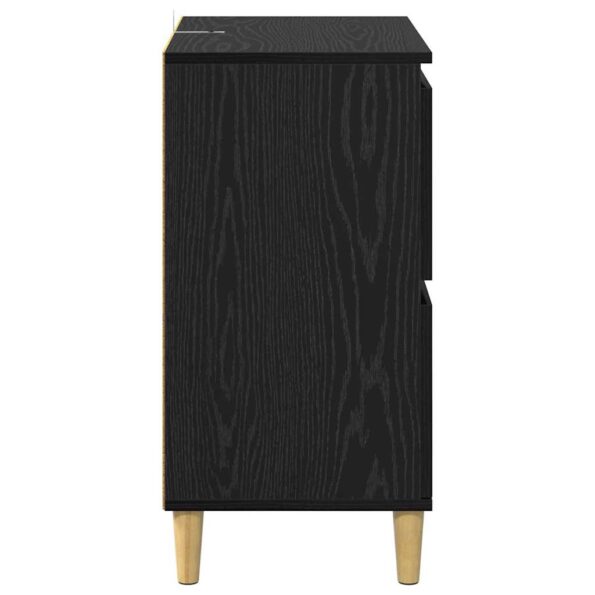 vidaXL Komody 2 pcs Čierny dub 60 x 35 x 70 cm Kompozitné drevo – Obrázok 8