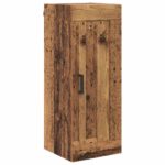 vidaXL Highboard Staré drevo 34,5 x 34 x 180 cm Kompozitné drevo – Obrázok 7