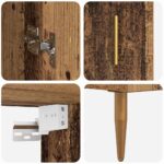 vidaXL Highboard Staré drevo 69,5 x 34 x 180 cm Kompozitné drevo – Obrázok 11