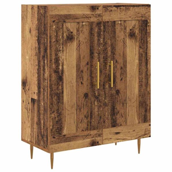 vidaXL Highboard Staré drevo 69,5 x 34 x 180 cm Kompozitné drevo – Obrázok 6