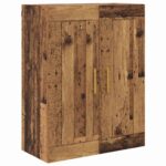vidaXL Highboard Staré drevo 69,5 x 34 x 180 cm Kompozitné drevo – Obrázok 7