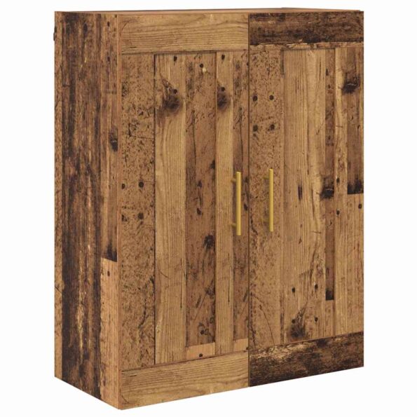 vidaXL Highboard Staré drevo 69,5 x 34 x 180 cm Kompozitné drevo – Obrázok 7