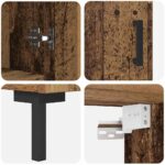 vidaXL Highboard Staré drevo 69,5 x 34 x 180 cm Kompozitné drevo – Obrázok 11