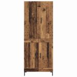 vidaXL Highboard Staré drevo 69,5 x 34 x 180 cm Kompozitné drevo – Obrázok 8