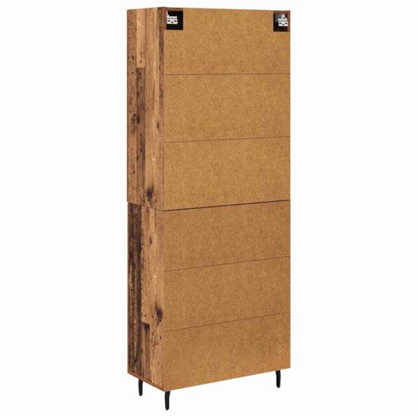 vidaXL Highboard 2 pcs Staré drevo Kompozitné drevo – Obrázok 10