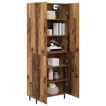 vidaXL Highboard 2 pcs Staré drevo Kompozitné drevo – Obrázok 3