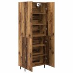 vidaXL Highboard 2 pcs Staré drevo Kompozitné drevo – Obrázok 5
