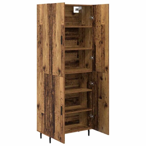 vidaXL Highboard 2 pcs Staré drevo Kompozitné drevo – Obrázok 5