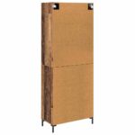 vidaXL Highboard 2 pcs Staré drevo Kompozitné drevo – Obrázok 10