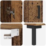 vidaXL Highboard 2 pcs Staré drevo Kompozitné drevo – Obrázok 11