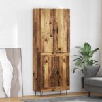 vidaXL Highboard 2 pcs Staré drevo Kompozitné drevo