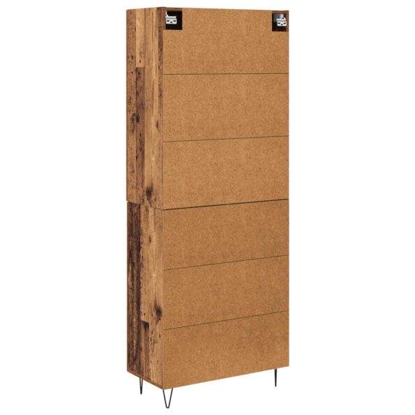 vidaXL Highboard 2 pcs Staré drevo Kompozitné drevo – Obrázok 10