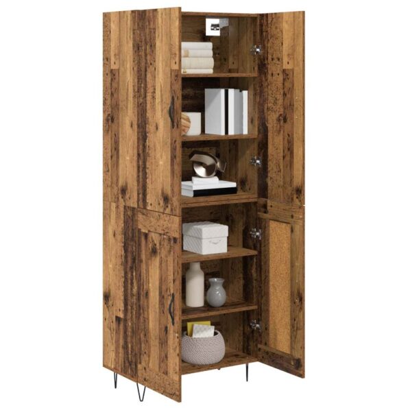 vidaXL Highboard 2 pcs Staré drevo Kompozitné drevo – Obrázok 3