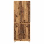 vidaXL Highboard 2 pcs Staré drevo Kompozitné drevo – Obrázok 8