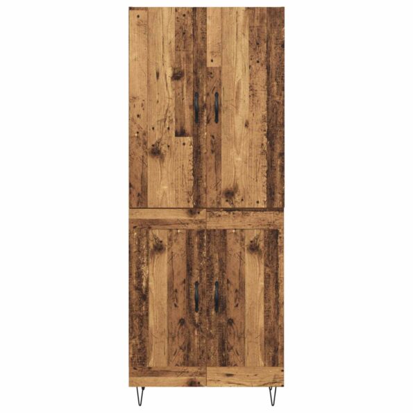 vidaXL Highboard 2 pcs Staré drevo Kompozitné drevo – Obrázok 8