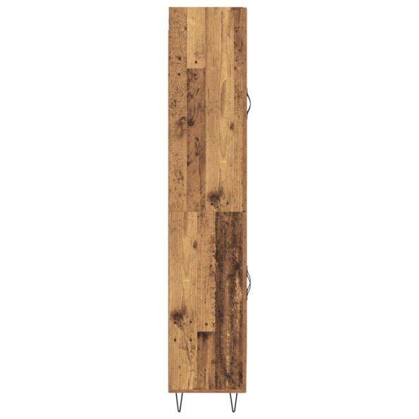 vidaXL Highboard 2 pcs Staré drevo Kompozitné drevo – Obrázok 9