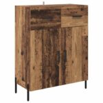 vidaXL Highboard 2 pcs Staré drevo Kompozitné drevo – Obrázok 6