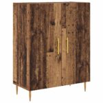 Highboard Staré drevo 69,5 x 34 x 180 cm Kompozitné drevo – Obrázok 6
