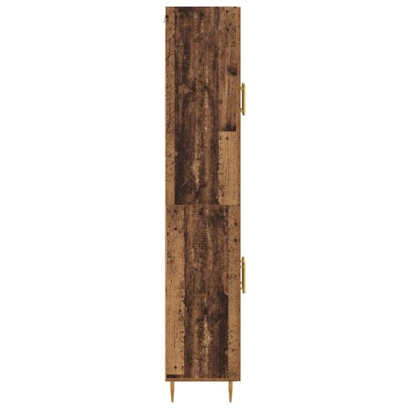 Highboard Staré drevo 69,5 x 34 x 180 cm Kompozitné drevo – Obrázok 9