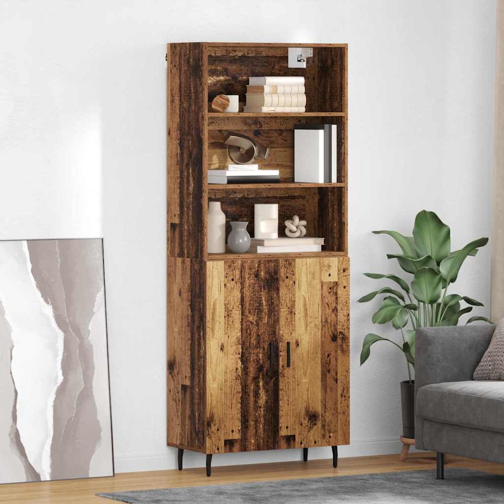 3415686_1.jpg vidaXL Highboard Staré drevo 69,5 x 34 x 180 cm – Obrázok 1