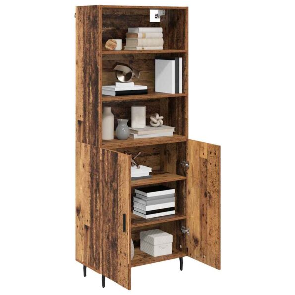 vidaXL Highboard Staré drevo 69,5 x 34 x 180 cm – Obrázok 3