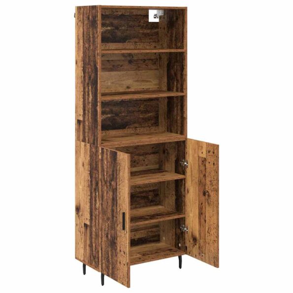 vidaXL Highboard Staré drevo 69,5 x 34 x 180 cm – Obrázok 5