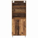 vidaXL Highboard Staré drevo 69,5 x 34 x 180 cm – Obrázok 8