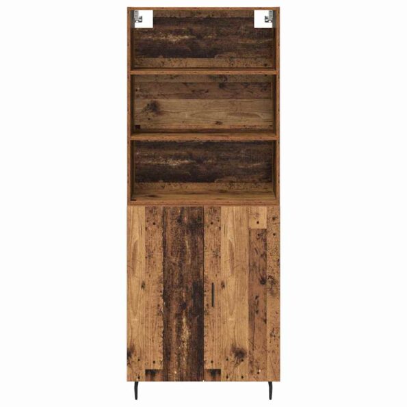 vidaXL Highboard Staré drevo 69,5 x 34 x 180 cm – Obrázok 8