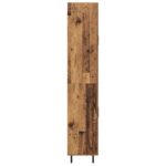 vidaXL Highboard 2 pcs Staré drevo Drevovláknitá doska a sklo – Obrázok 9