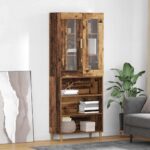 vidaXL Highboard Staré drevo 69,5 x 34 x 180 cm