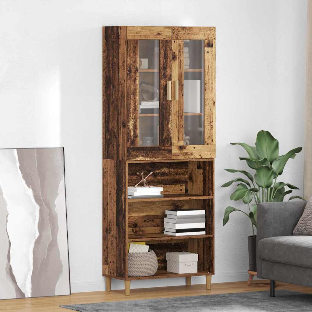 3415696_1.jpg vidaXL Highboard Staré drevo 69,5 x 34 x 180 cm – Obrázok 1