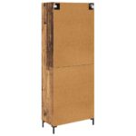vidaXL Highboard Staré drevo 69,5 x 32,5 x 180 cm Kompozitné drevo – Obrázok 10