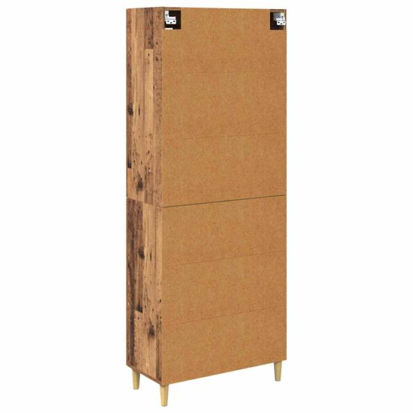 vidaXL Highboard Staré drevo 69,5 x 34 x 180 cm – Obrázok 10