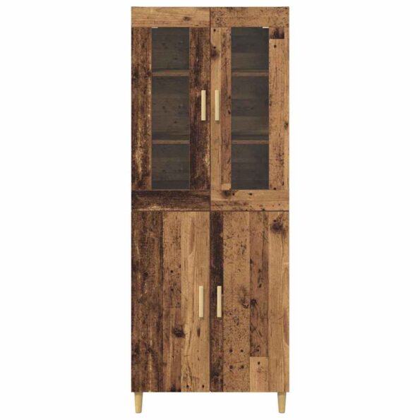 vidaXL Highboard Staré drevo 69,5 x 34 x 180 cm – Obrázok 8