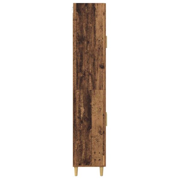 vidaXL Highboard Staré drevo 69,5 x 34 x 180 cm – Obrázok 9