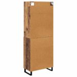 vidaXL Highboard so zásuvkou 2 pcs Staré drevo Kompozitné drevo – Obrázok 10