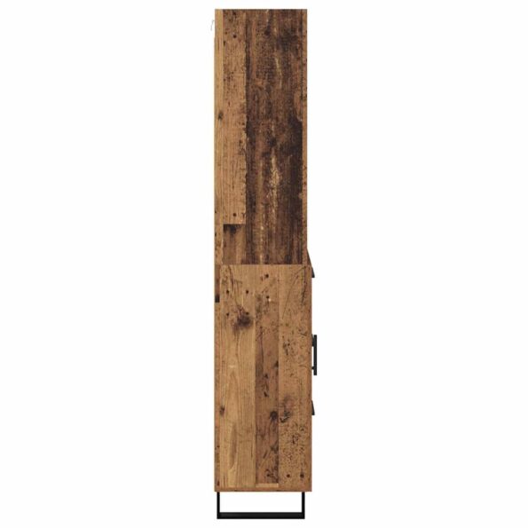 vidaXL Highboard so zásuvkou 2 pcs Staré drevo Kompozitné drevo – Obrázok 9