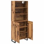 vidaXL Highboard 2 pcs Staré drevo Kompozitné drevo – Obrázok 5