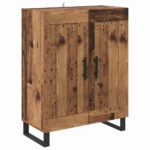 vidaXL Highboard 2 pcs Staré drevo Kompozitné drevo – Obrázok 6