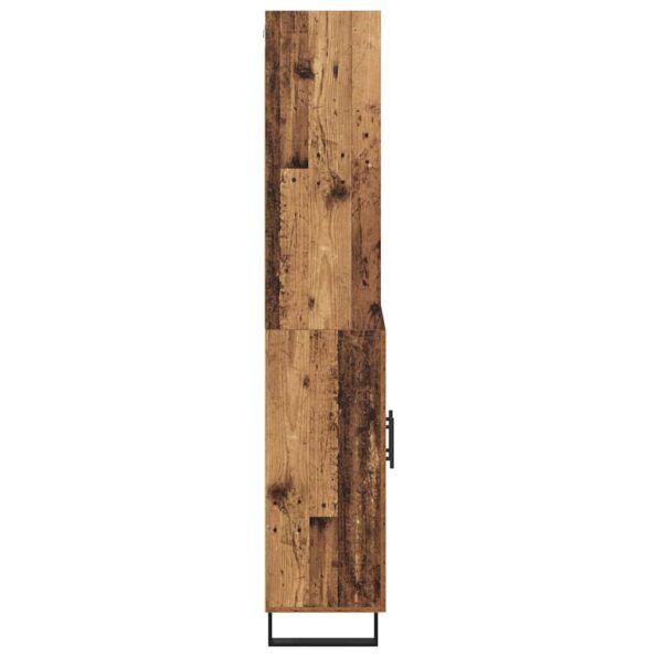 vidaXL Highboard 2 pcs Staré drevo Kompozitné drevo – Obrázok 9