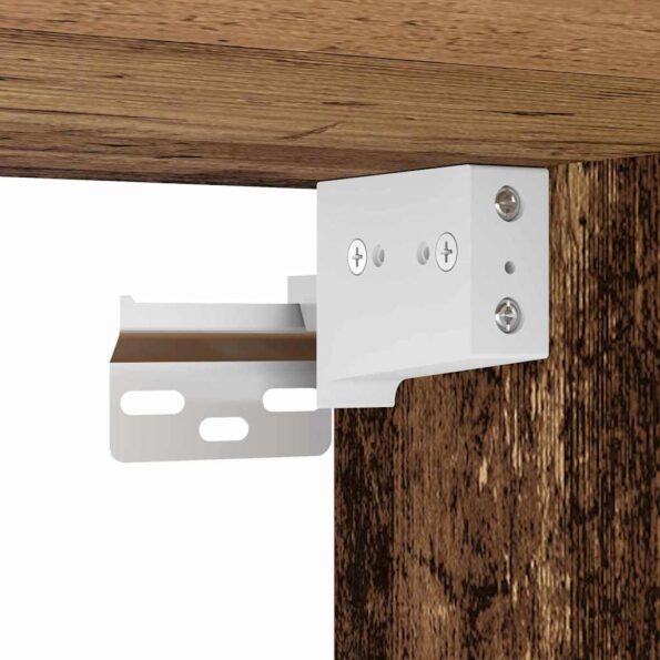 vidaXL Highboard 2 pcs Staré drevo Drevovláknitá doska a sklo – Obrázok 12