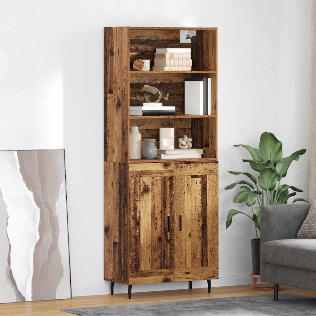 3415778_1.jpg vidaXL Highboard Staré drevo 69,5 x 34 x 180 cm – Obrázok 1