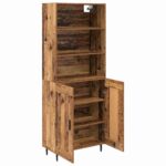 vidaXL Highboard Staré drevo 69,5 x 34 x 180 cm – Obrázok 5
