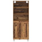 vidaXL Highboard Staré drevo 69,5 x 34 x 180 cm – Obrázok 8
