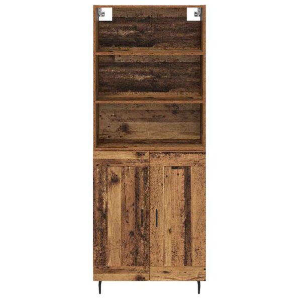 vidaXL Highboard Staré drevo 69,5 x 34 x 180 cm – Obrázok 8