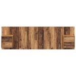 vidaXL Čelňa s kabinetom Nástenný 3 pcs Staré drevo Kompozitné drevo – Obrázok 7