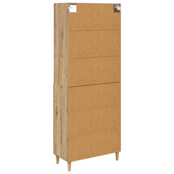 vidaXL Highboard Remeselný dub 69,5 x 32,5 x 180 cm Kompozitné drevo – Obrázok 10